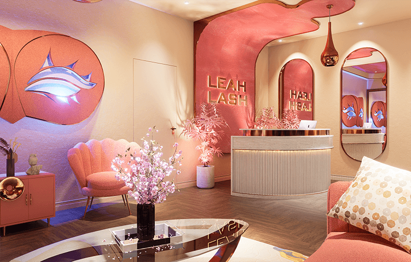 LeahLASH luxury salon interior