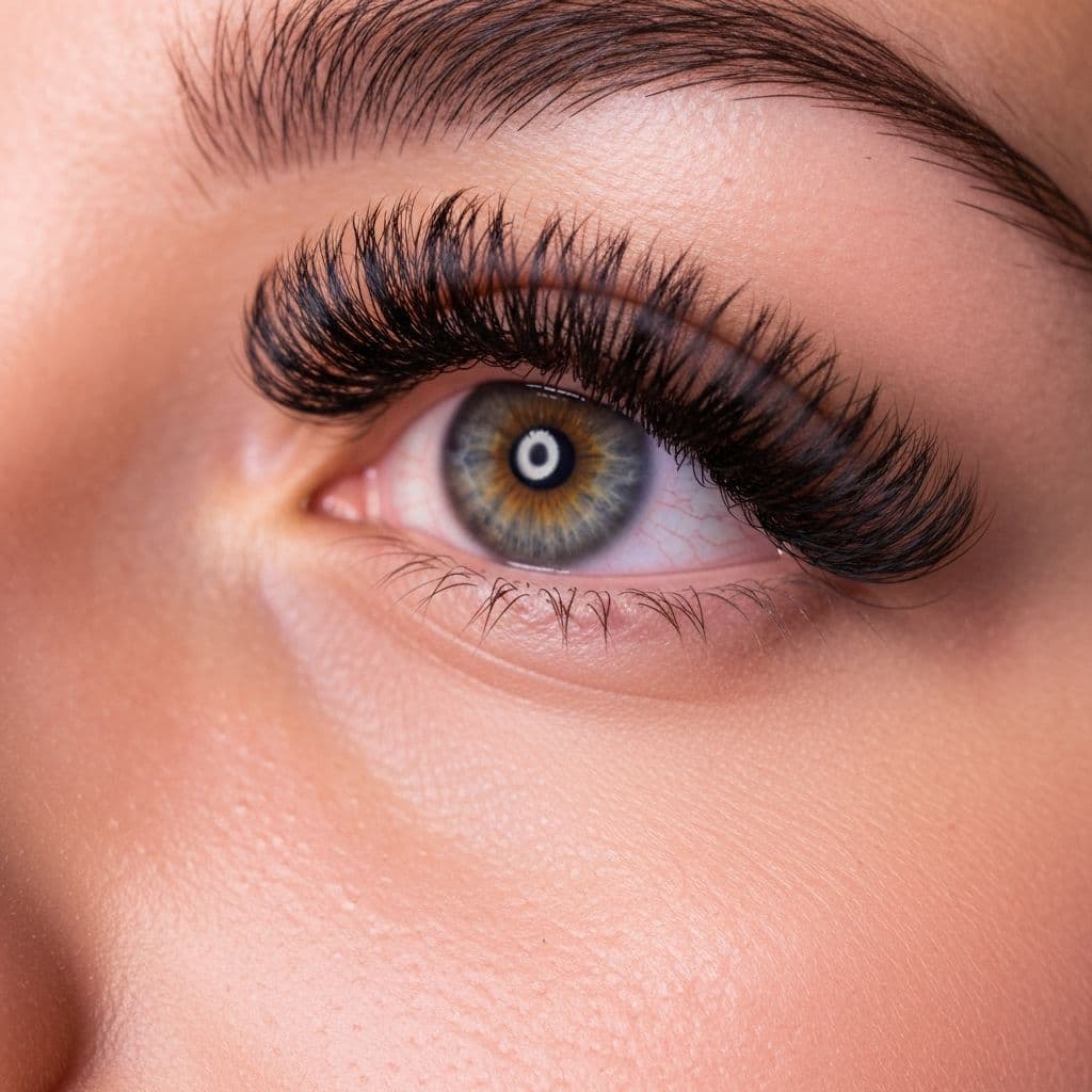 Detailed volume lash extension set with clean lash separation